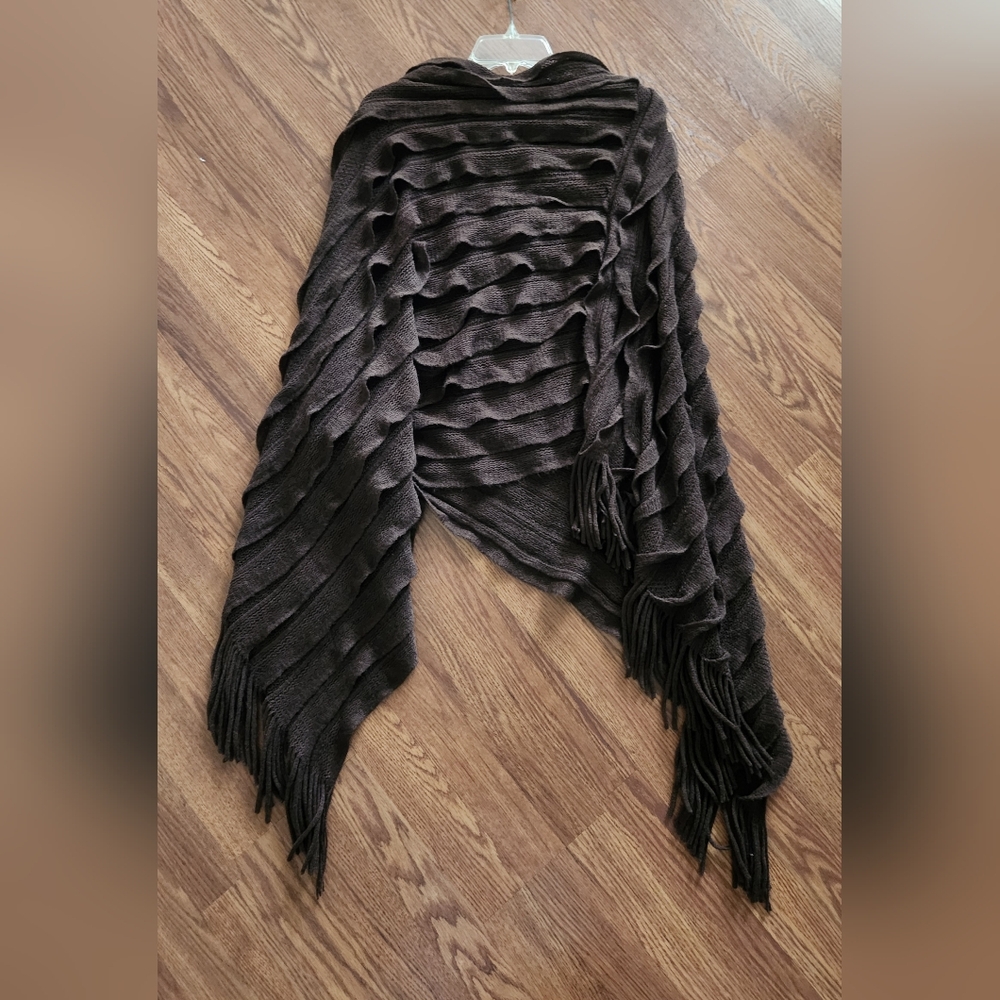 Elegant Brown Women's Poncho